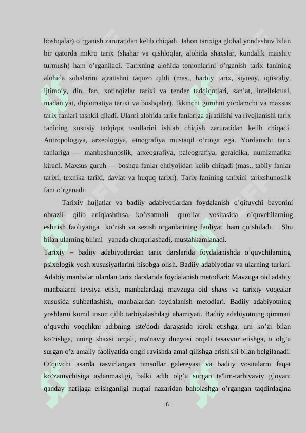 8-sinf O’zbekiston tarixi darslarida badiiy adabiyotlardan foydalanish 6