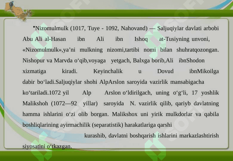 Nizomulmulk va uning “Siyosatnoma” asari 4