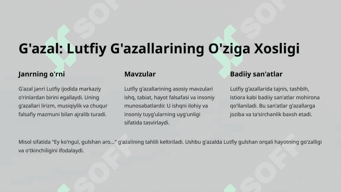Lutfiy Lirik Merosining Janr Xususiyatlari 2