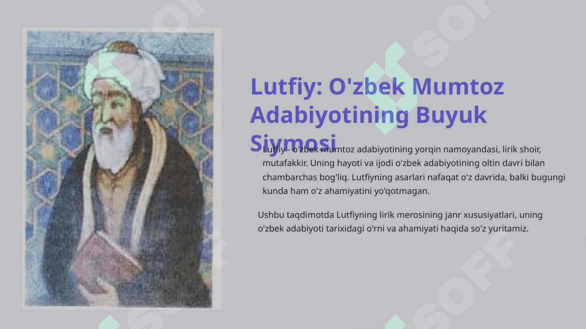 Lutfiy lirik merosining janr xususiyatlari 3
