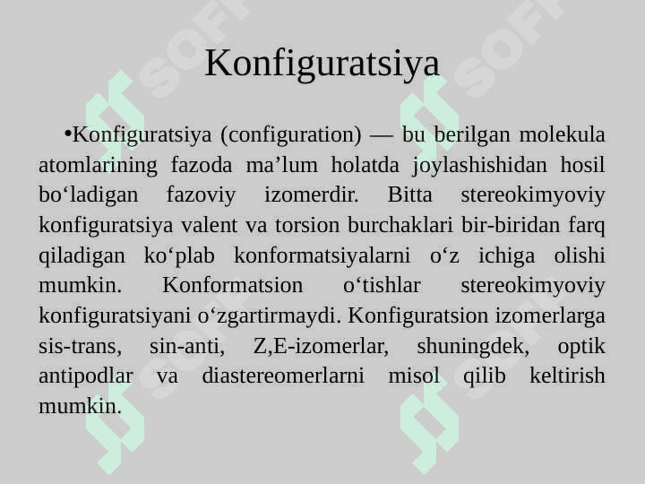 Molekulalarning fazoviy tuzulishi 3