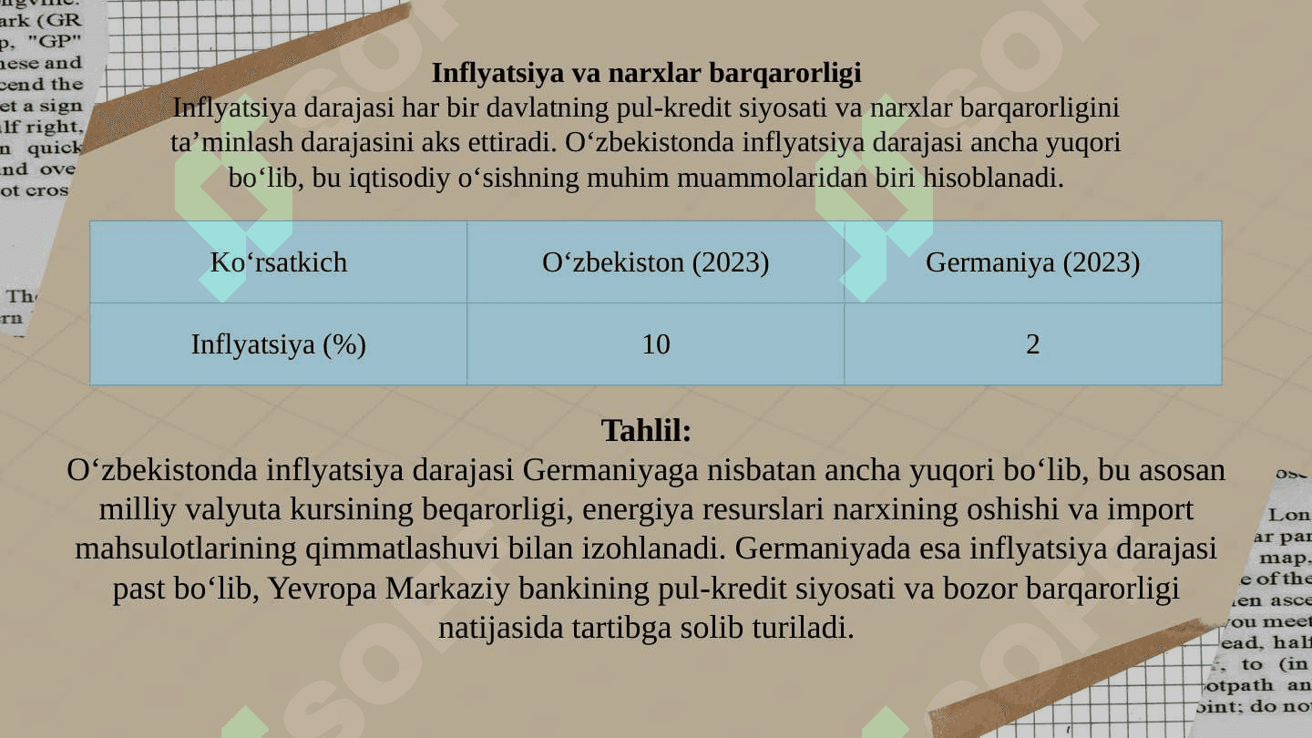 O'zbekiston va Germaniya makroiqtisodiy ko'rsatkichlarini solishtirish 4