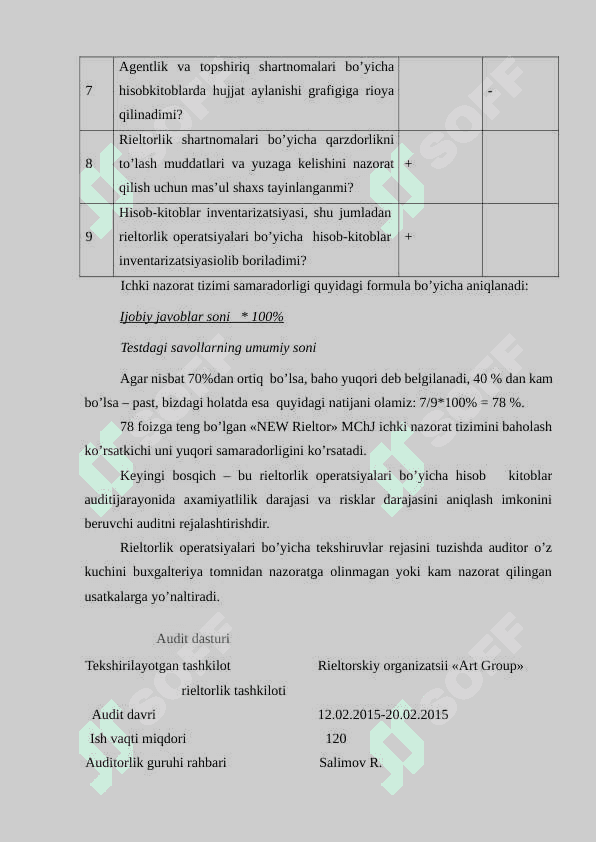 RIELTORLIK TASHKILOTI AVTOMATLASHTIRILGAN TIZIMI 8