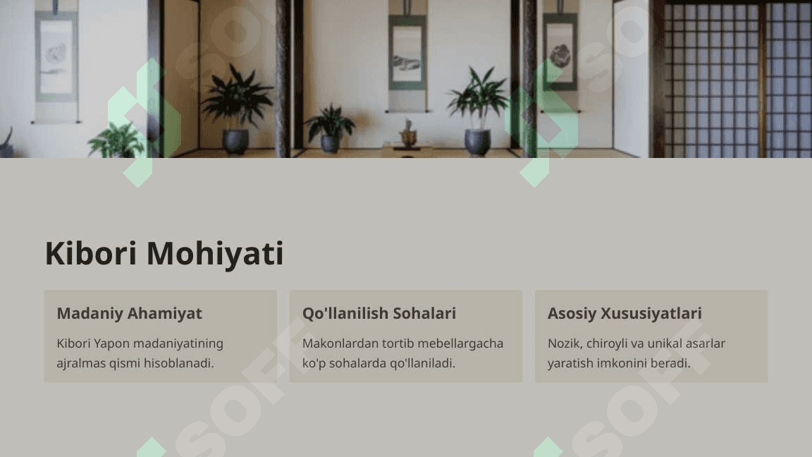 Yapon yog'och o'ymakorligi sanati ( Kibori ) 2