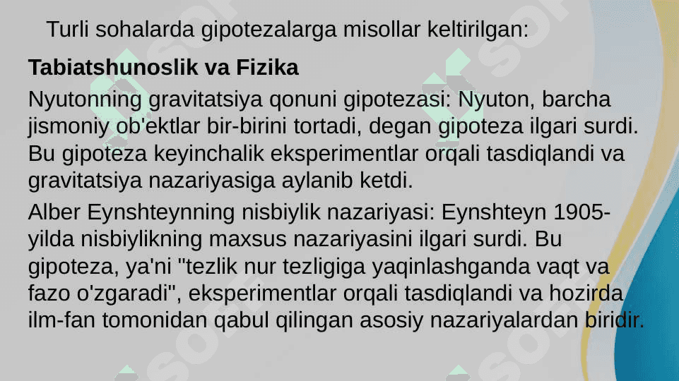 Gipotezani shakllantirish vositalari 7