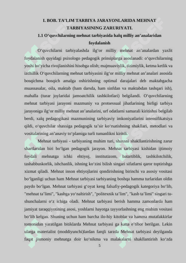 IXTISOSLASHTIRILGAN MAXSUS TA’LIMI MAKTABI O’QUVCHILARINI MEHNAT TARBIYASI VA UNGA QO’YILGAN DAVR TALABI 5