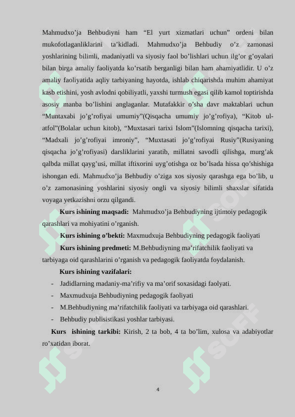 Mahmudxo’ja Behbudiyning ijtimoiy pedagogik qarashlari 4