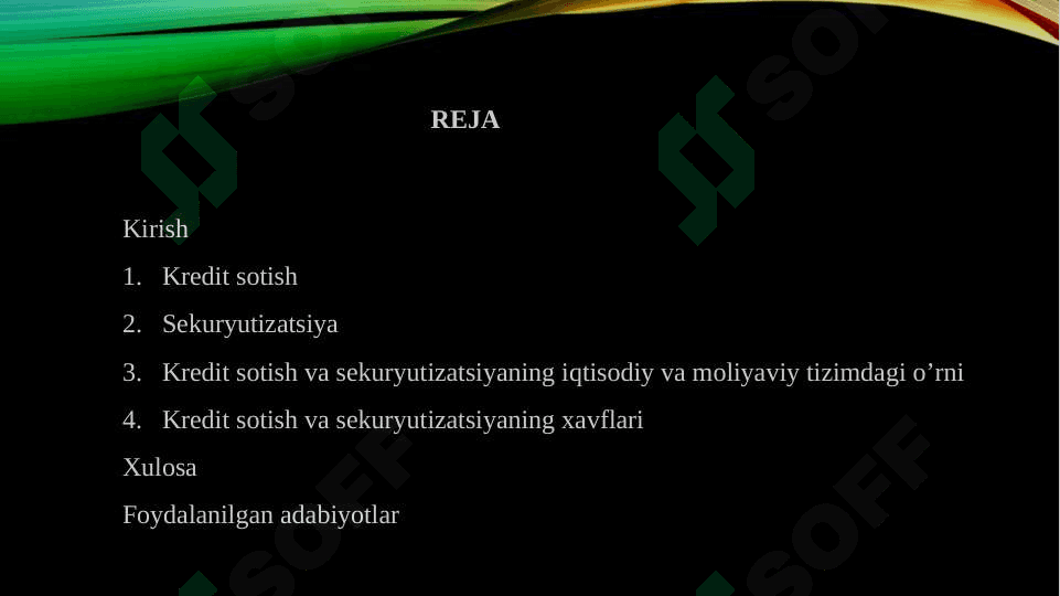 Kredit sotish va sekryuzitsiyasi jarayoni 2
