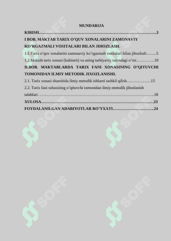 UMUMTA’LIM MAKTABLARIDA TARIX FANI XONASINING O’QITUVCHI TOMONIDAN ILMIY METODIK JIXOZLANISH SABABLARI 2