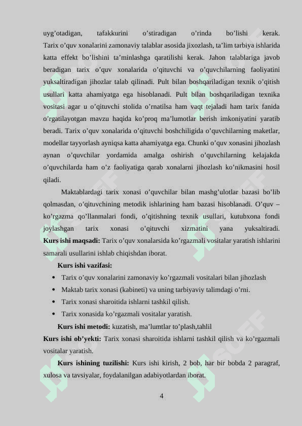 UMUMTA’LIM MAKTABLARIDA TARIX FANI XONASINING O’QITUVCHI TOMONIDAN ILMIY METODIK JIXOZLANISH SABABLARI 4