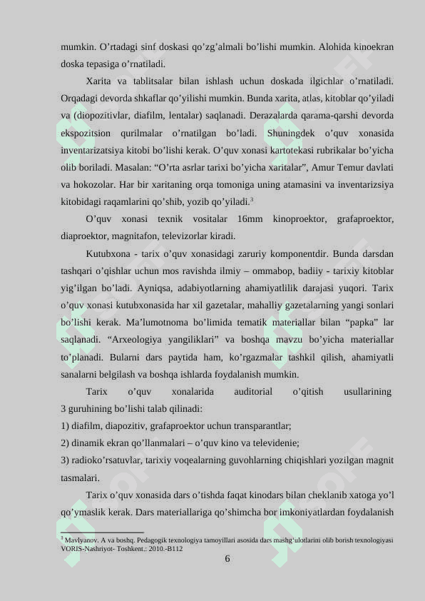 UMUMTA’LIM MAKTABLARIDA TARIX FANI XONASINING O’QITUVCHI TOMONIDAN ILMIY METODIK JIXOZLANISH SABABLARI 6