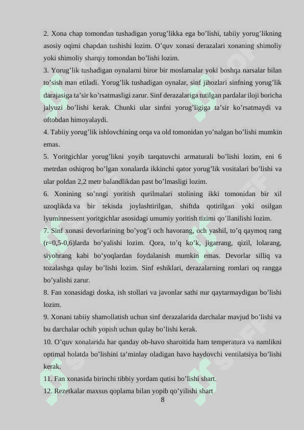 UMUMTA’LIM MAKTABLARIDA TARIX FANI XONASINING O’QITUVCHI TOMONIDAN ILMIY METODIK JIXOZLANISH SABABLARI 8