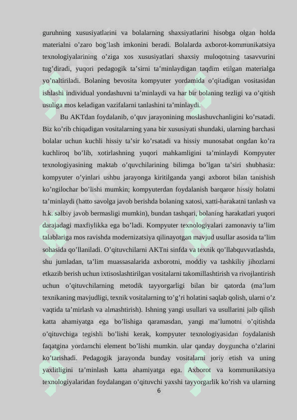 TARIX FANIDA OMMAVIY AXBOROT VOSITALARIDAN FOYDALANISH. 6