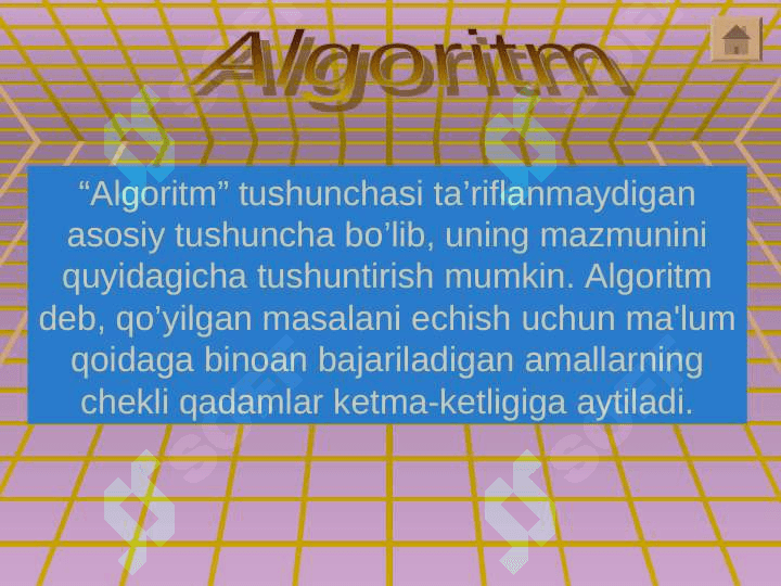 Algoritm blok sxema shaklida berilish usuli 2