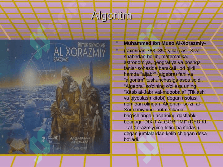 Algoritm blok sxema shaklida berilish usuli 3