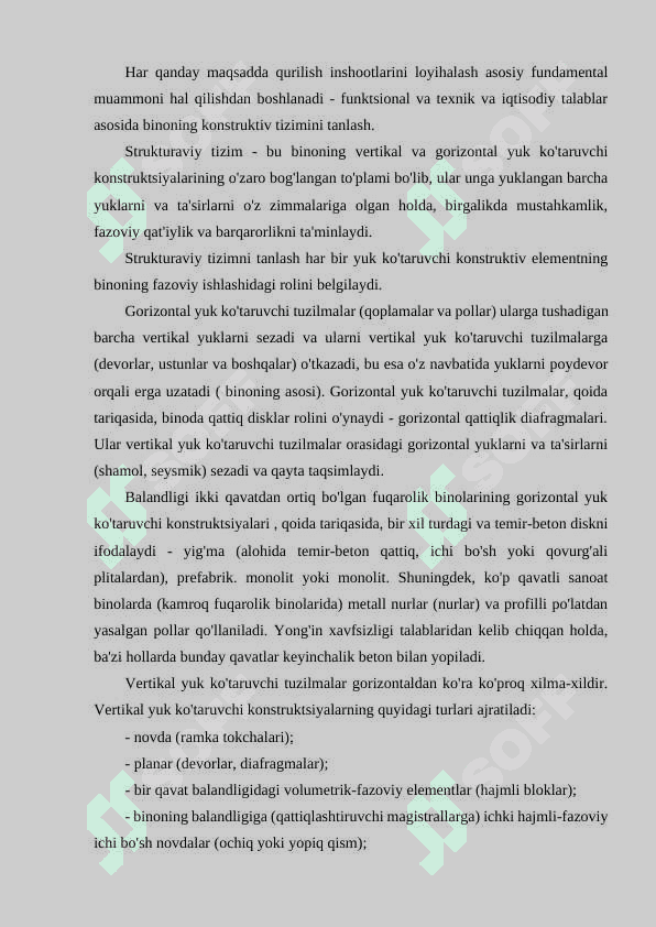 Turar joy binolarini konstruktiv yechimlarini tahlil qilish 2