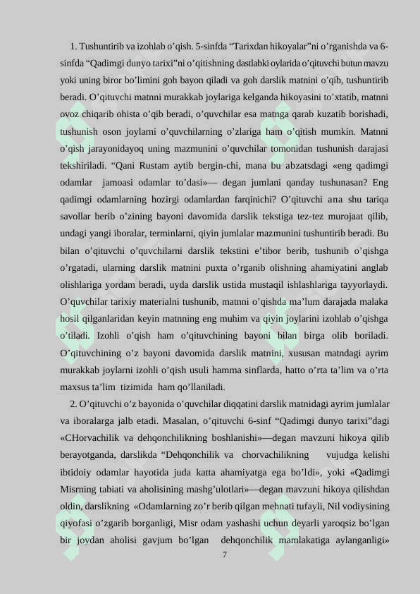 Maktablarda tarix fanini o’qitishda texnik vositalardan foydalanish 7