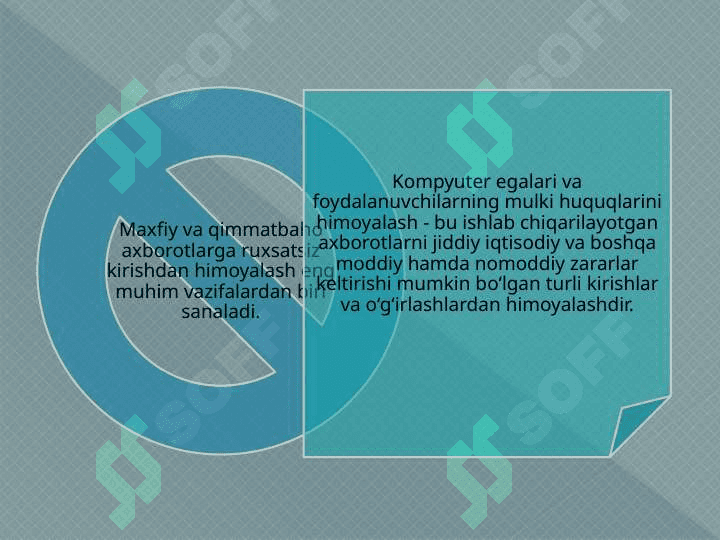 Axborotlarni himoyalash usullari 8