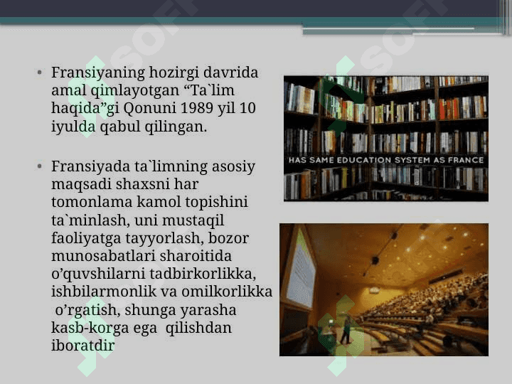 Fransiya ta'lim tizimi 3