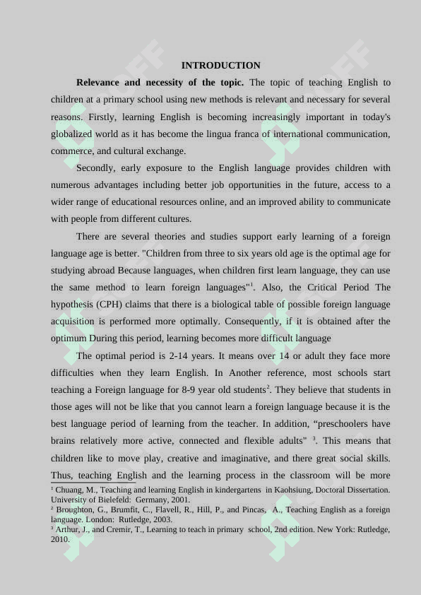 TEACHING ENGLISH TO CHILDREN AT A PRIMARY SCHOOL APPLYING NEW METHODS 2