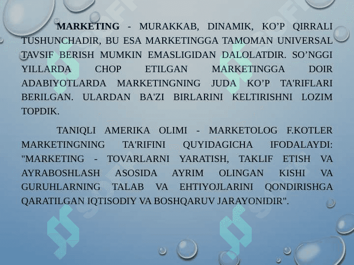 MARKETINGNING  MOHIYATI, MAQSADI VA VAZIFALARI pptx 3