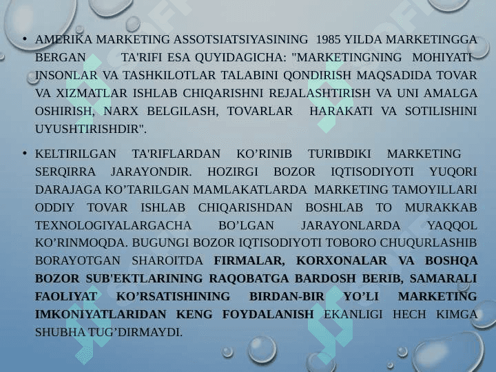 MARKETINGNING  MOHIYATI, MAQSADI VA VAZIFALARI pptx 5