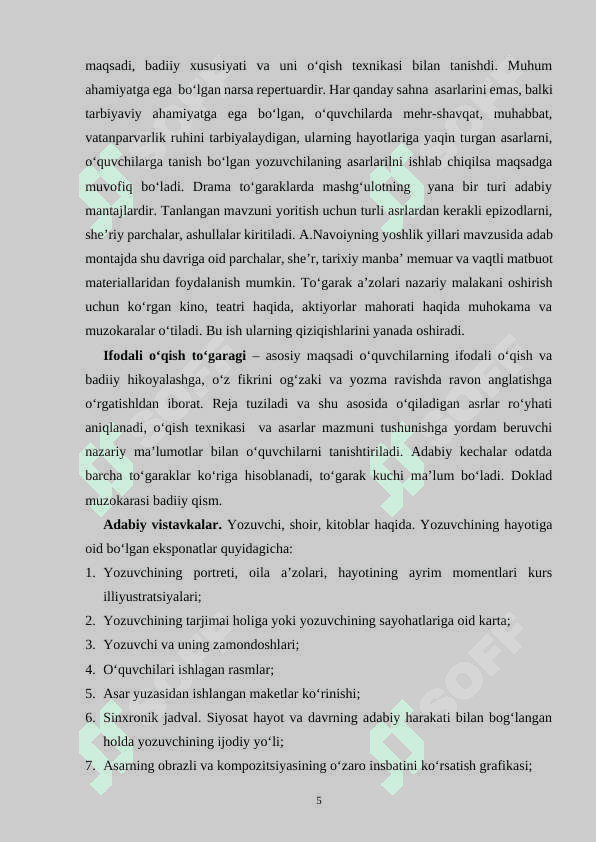 Sinfdan tashqari o‘qish va uni tashkil etish 5