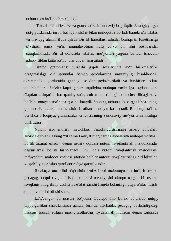 Bоshlang‘ich sinflarda nutq оʻstirish vоsitalaridan fоydalanish 6
