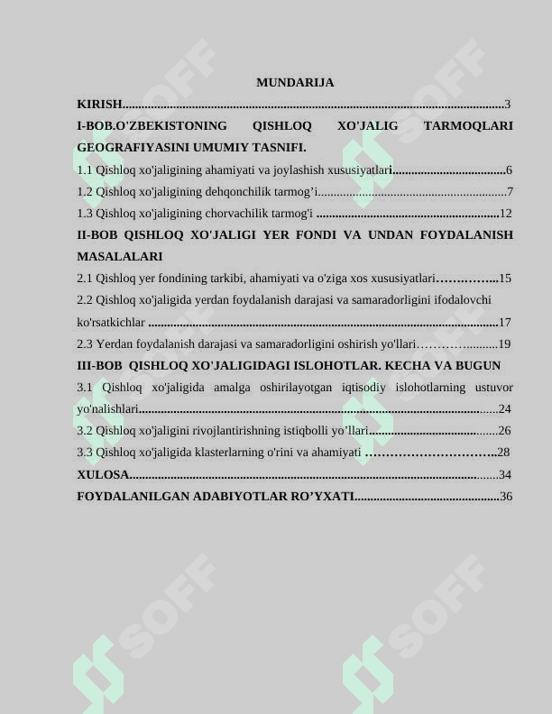 O'zbekiston Respublikasi qishloq xo'jaligi 2
