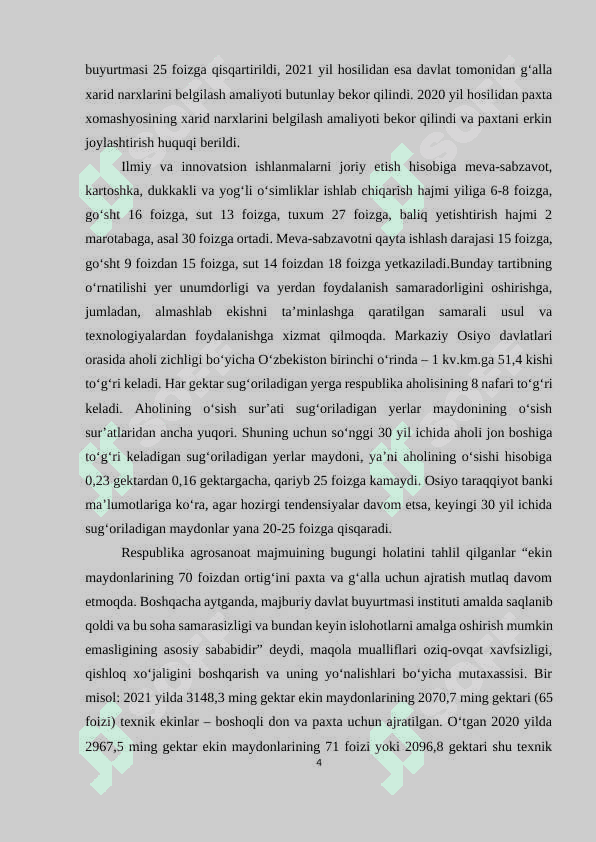 O'zbekiston Respublikasi qishloq xo'jaligi 4