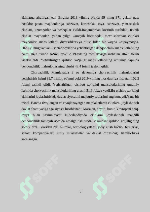 O'zbekiston Respublikasi qishloq xo'jaligi 5