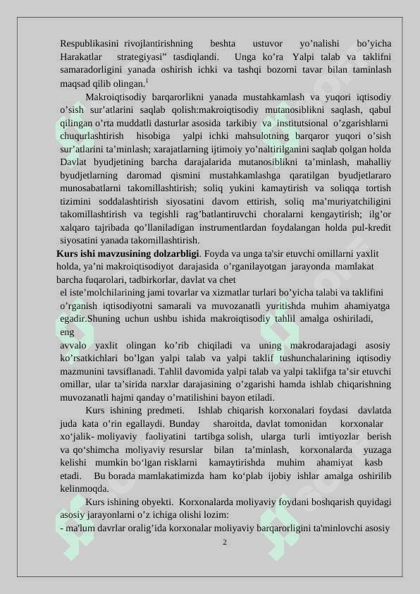 Foyda va uning xajmiga ta'sir etuvchi omillar 2