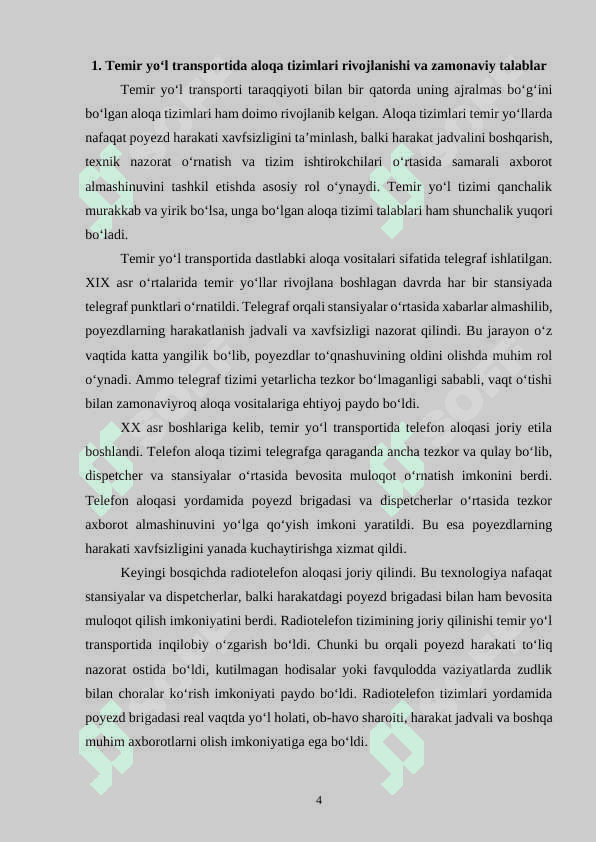 Temir yo‘l transportida 5G texnologiyasiga asoslangan aloqa tarmoqlari 4