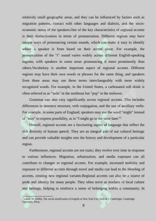 Types of accents in the studied language 8