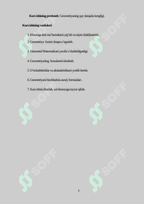 O’xshash almashtirish gruppasi va uning qism gruppasi 6