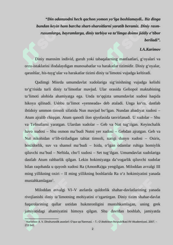 Dastlabki diniy ta’limotlar 2