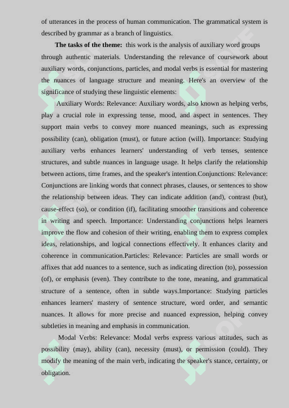GENERAL CHARACTERISTICS OF FUNCTIONAL WORDS IN ENGLISH. 3