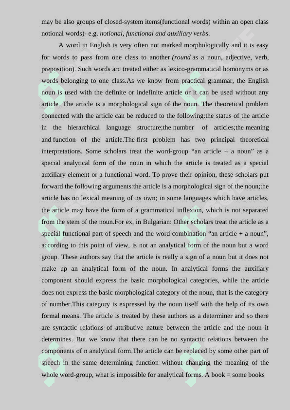 GENERAL CHARACTERISTICS OF FUNCTIONAL WORDS IN ENGLISH. 6