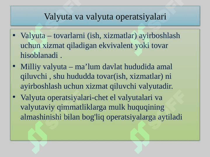 Xalqaro valyuta opratsiyalari va valyuta bozori 4
