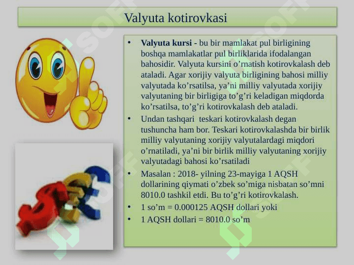 Xalqaro valyuta opratsiyalari va valyuta bozori 5