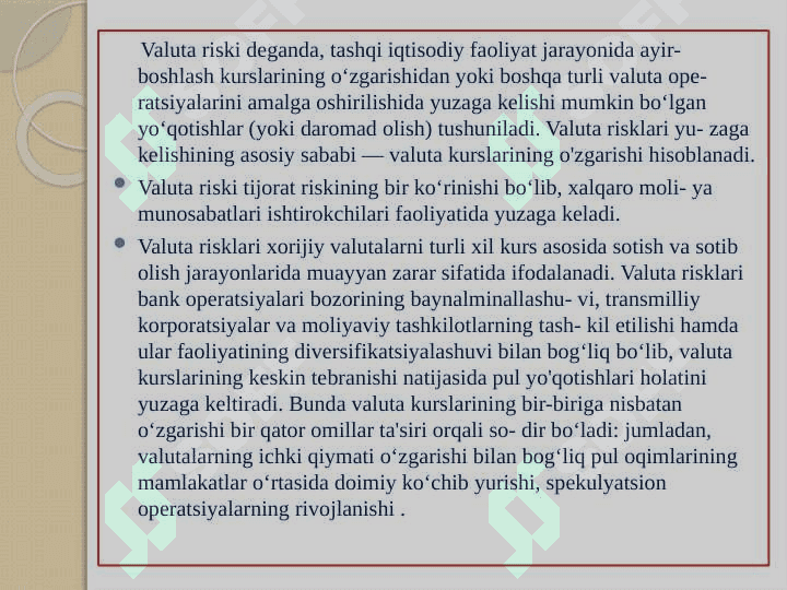 Valyuta riski 3