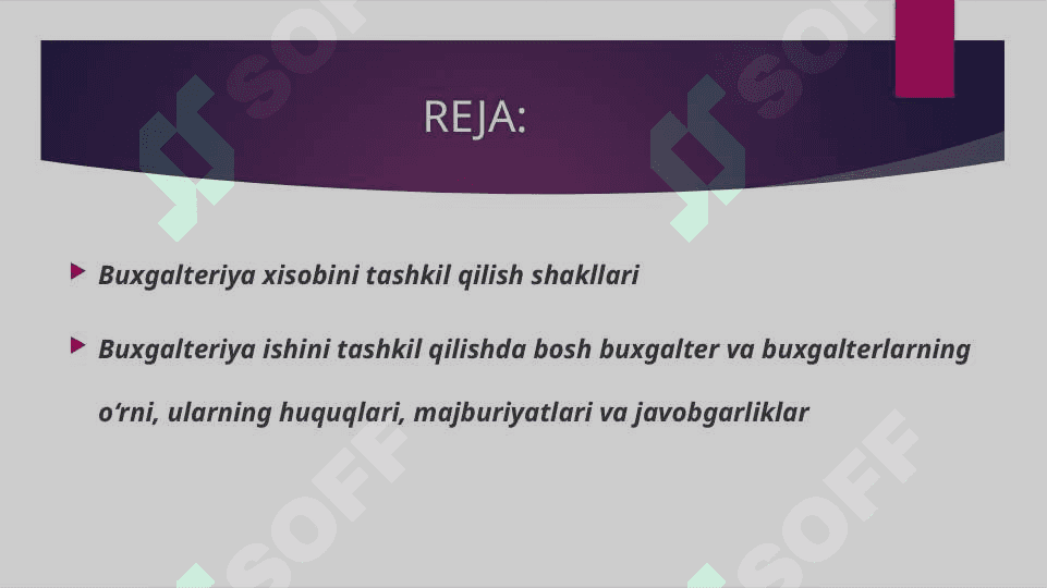 Buxgalter kasbiga qo'yilgan talablar bosh hisobchining huquq va majburiyatlari 2