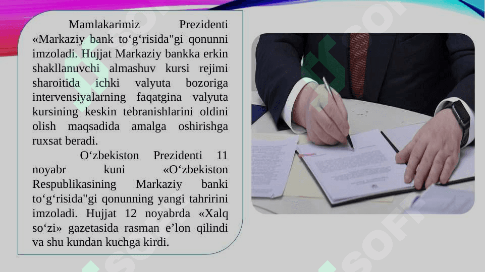 2019-yilda O`zbekiston ‘’Bank tizimi’’ ga oid qabul qilingan qonunlar va ularning amaliy ahamiyati 3