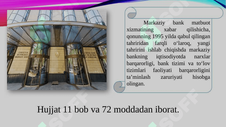 2019-yilda O`zbekiston ‘’Bank tizimi’’ ga oid qabul qilingan qonunlar va ularning amaliy ahamiyati 4