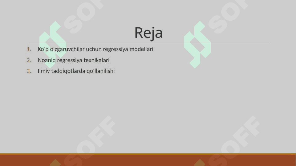 Chiziqsiz modellar koʻp qiymatli regressiya 2