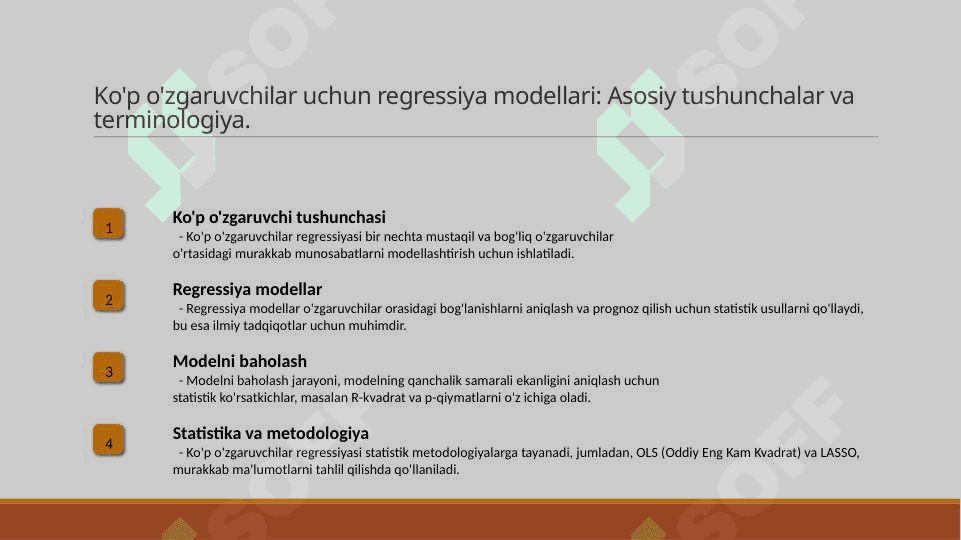 Chiziqsiz modellar koʻp qiymatli regressiya 4