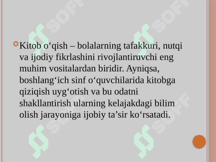 Boshlangʻich sinf oʻquvchilarida mustaqil kitobxonlikni rivojlantirish 3