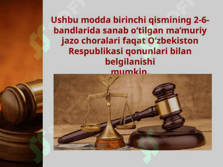 Ma'muriy jazo turlari 3