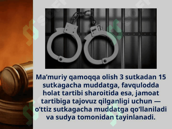 Ma'muriy jazo turlari 4