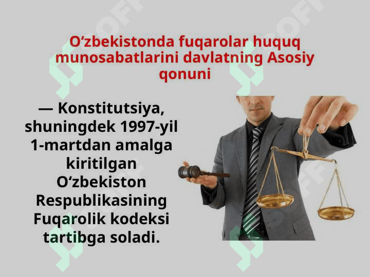 Òzbekiston Respublikasida fuqarolik huquqi 2